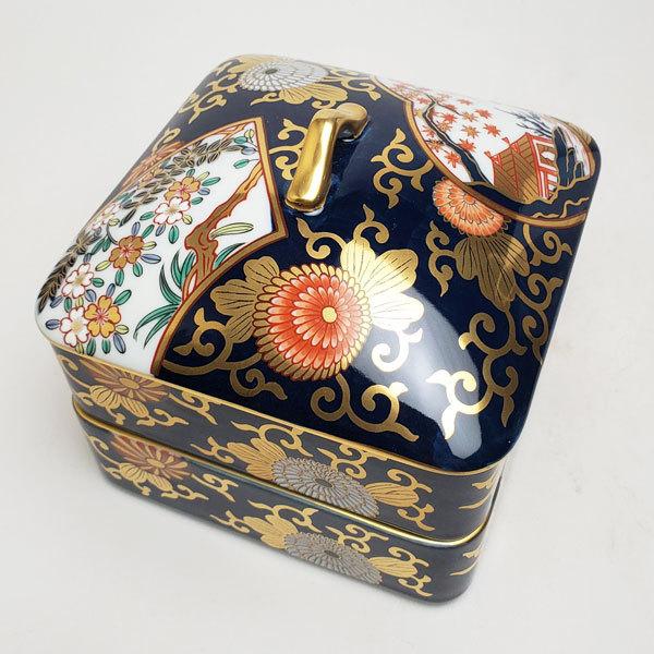 其泉窯 有田焼 琳派古伊万里 二段重| 重箱 和食器 陶器 おしゃれ 日本