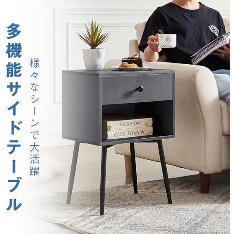 ダークブラウン サイドテーブル 55cm ダークブラウン サイドテーブル