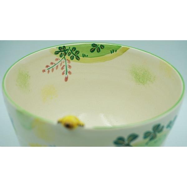 茶道具 茶碗 茶碗 色絵 春草にもぐら 東山深山 化粧箱 : 新古茶道具