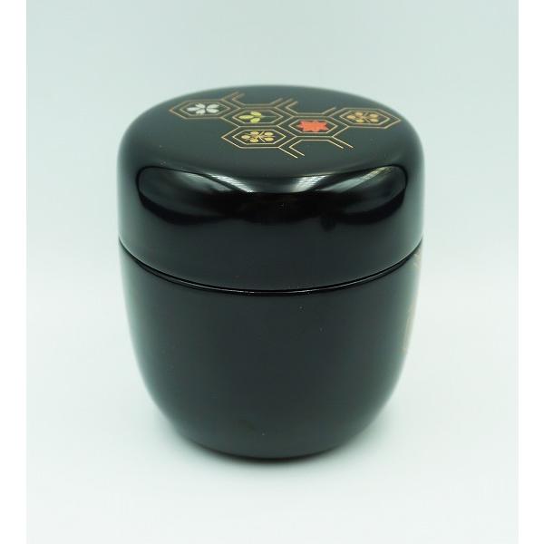 茶道具 棗 中棗 亀甲蒔絵 黒川和禅 桐箱 : 新古茶道具 さかい ヤフー店