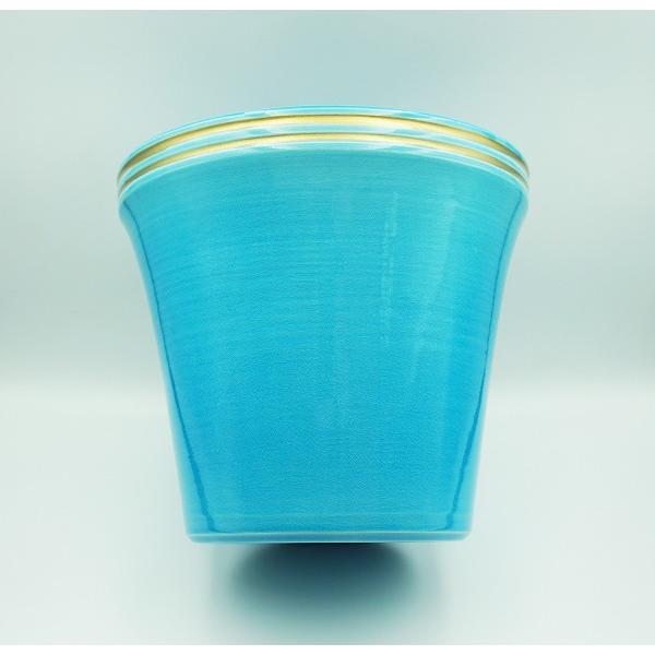 茶道具 水指 末広水指 浅黄交趾 御室窯 桐箱 : 新古茶道具 さかい