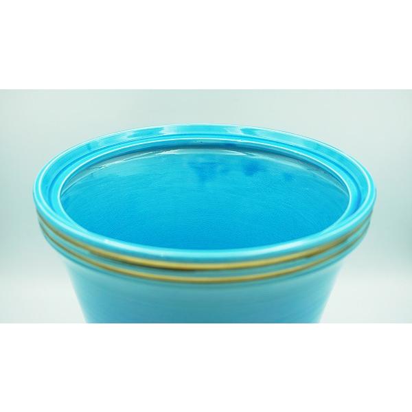 茶道具 水指 末広水指 浅黄交趾 御室窯 桐箱 : 新古茶道具 さかい