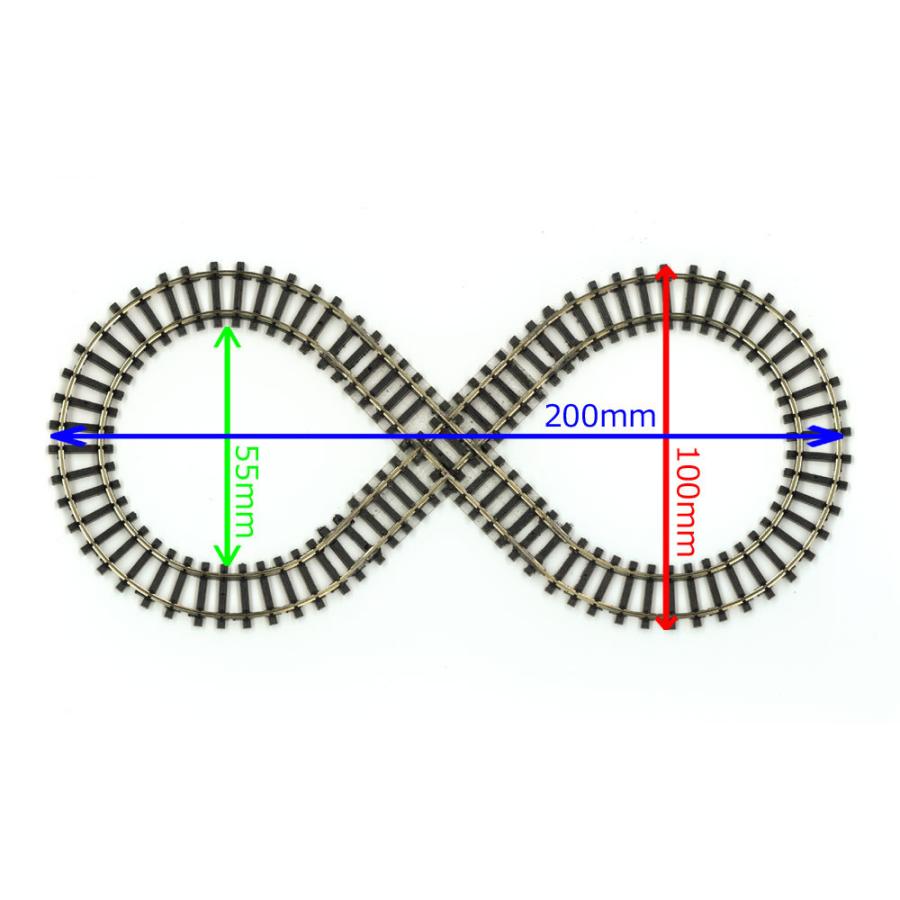 ミニミニトレイン用8の字レール ：石川宜明 鉄道 線路9mmゲージ N(1