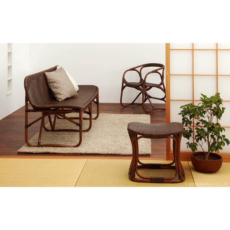 ラタンソファ ベンチ 3人 掛け パーソナルチェア 椅子 籐 ラタン