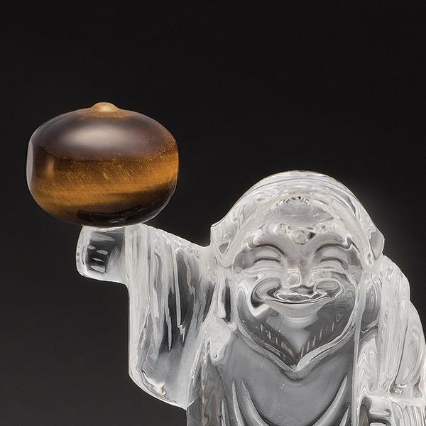 KW-1203 招福 走り大黒天 田中佑幸作 置物 オブジェ 水晶細工 大黒天像