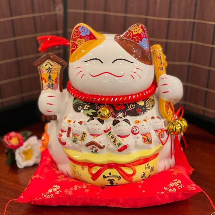 招き猫 特大 al21015 八方来財 ファミリー 家族 猫 笑顔 福 幸運 金運