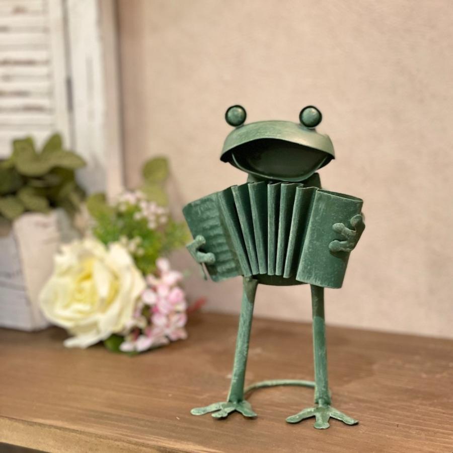 ブリキ カエル 楽器シリーズ アコーディオン 4884 かえる かわいい