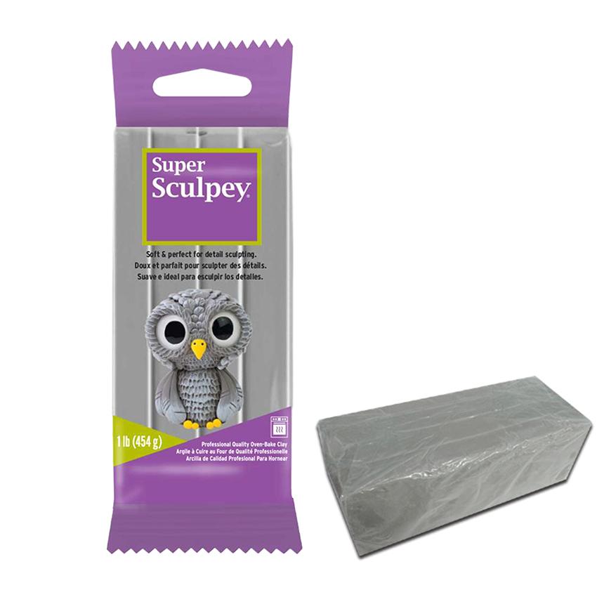 粘土 オーブン樹脂粘土 スーパースカルピー グレイ 1lb 454g アシーナ