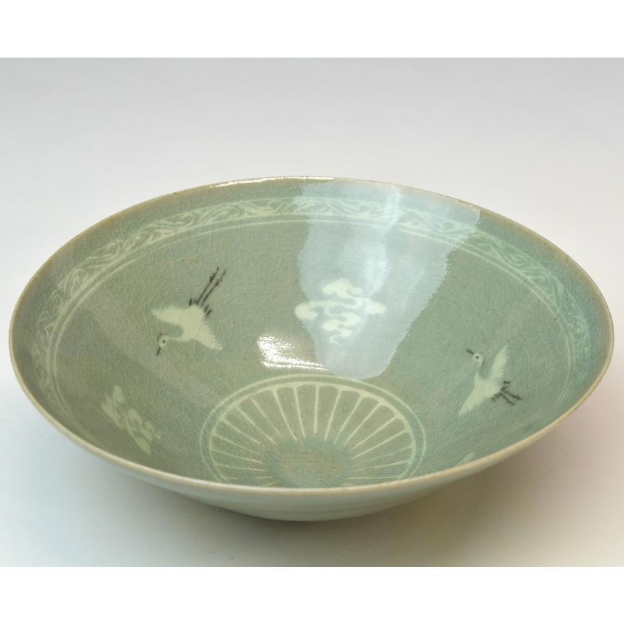 抹茶茶碗 青磁 柳海剛 鶴 抹茶茶碗 青磁 柳海剛 鶴 抹茶茶碗 青磁