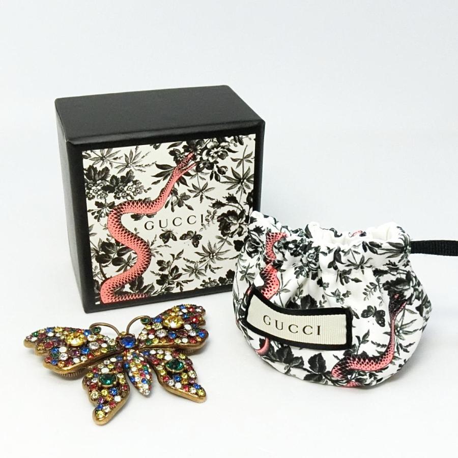 GUCCI（グッチ） 【送料無料】グッチ バタフライモチーフ ブローチ