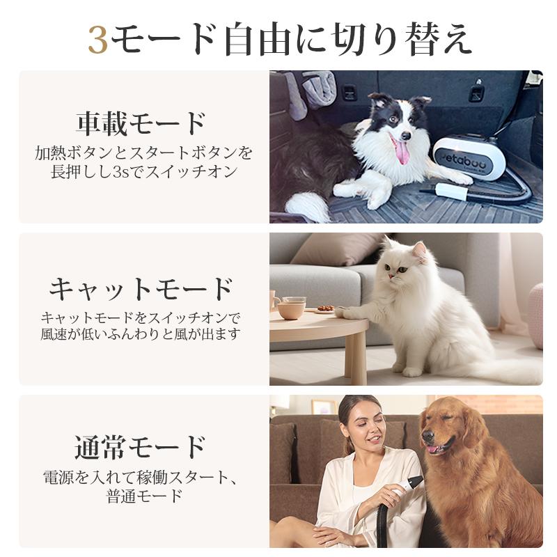 ペットドライヤー 犬用 猫 Petaboo正規品【一年保証】99段風速 静音 速