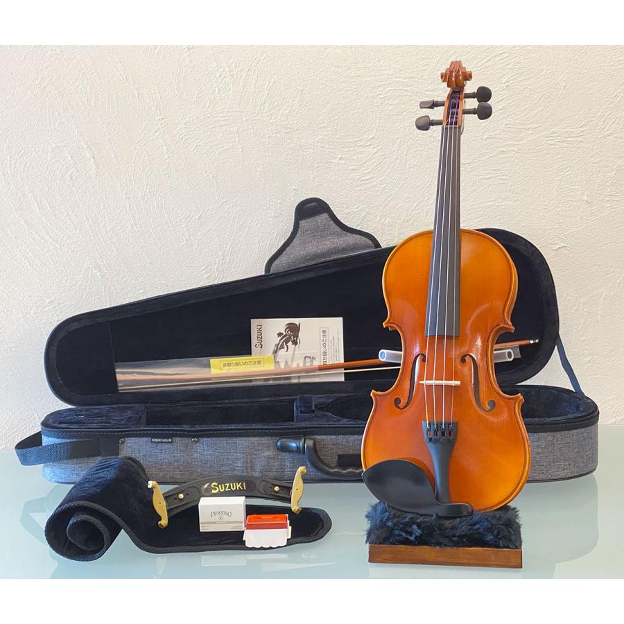 SUZUKI スズキNO.200 4/4 木製バイオリン本体 弓Kun肩当付入門