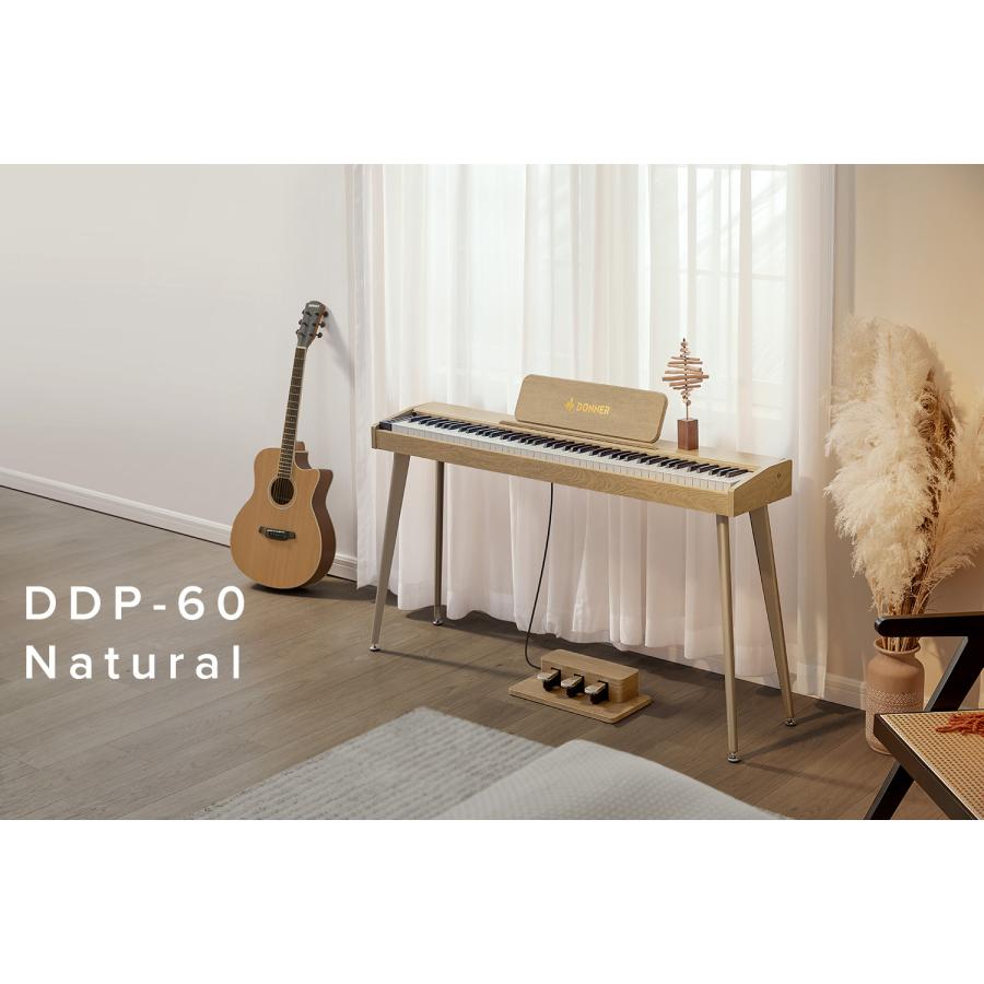 Donner ドナー 電子ピアノ セミウェイト 88鍵盤 DDP-60 Natural／Gray