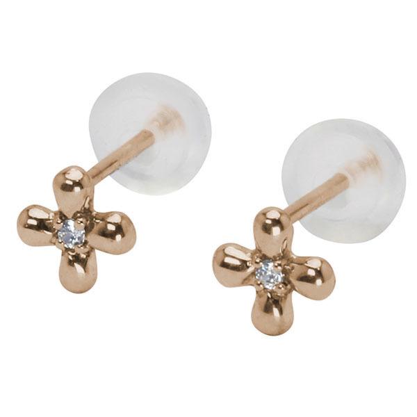 クロス ピアス ダイヤモンド ダイヤピアス クロスピアス スタッド
