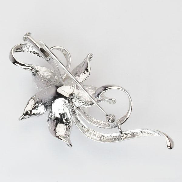 パール ブローチ 真珠ブローチ フォーマル 本真珠 アコヤ シルバー