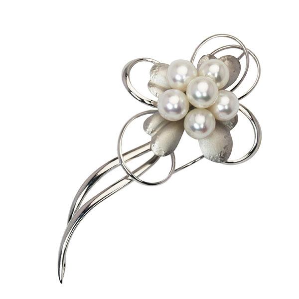 パール ブローチ 真珠ブローチ フォーマル 本真珠 あこや アコヤ