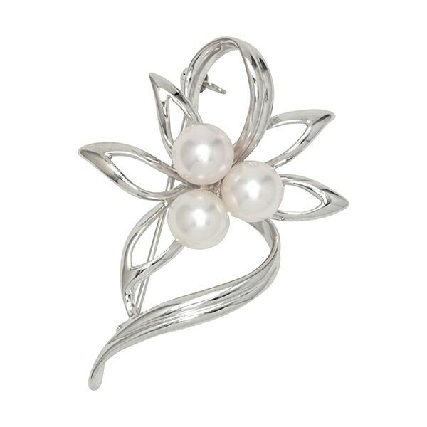 パール ブローチ フォーマル 真珠ブローチ コサージュ 本真珠 あこや