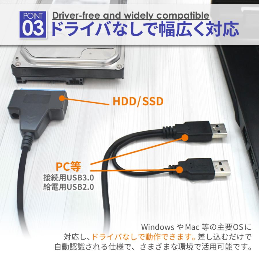 シズカウィル（shizukawill） SATA3 USB 変換ケーブル 2.5インチ SSD