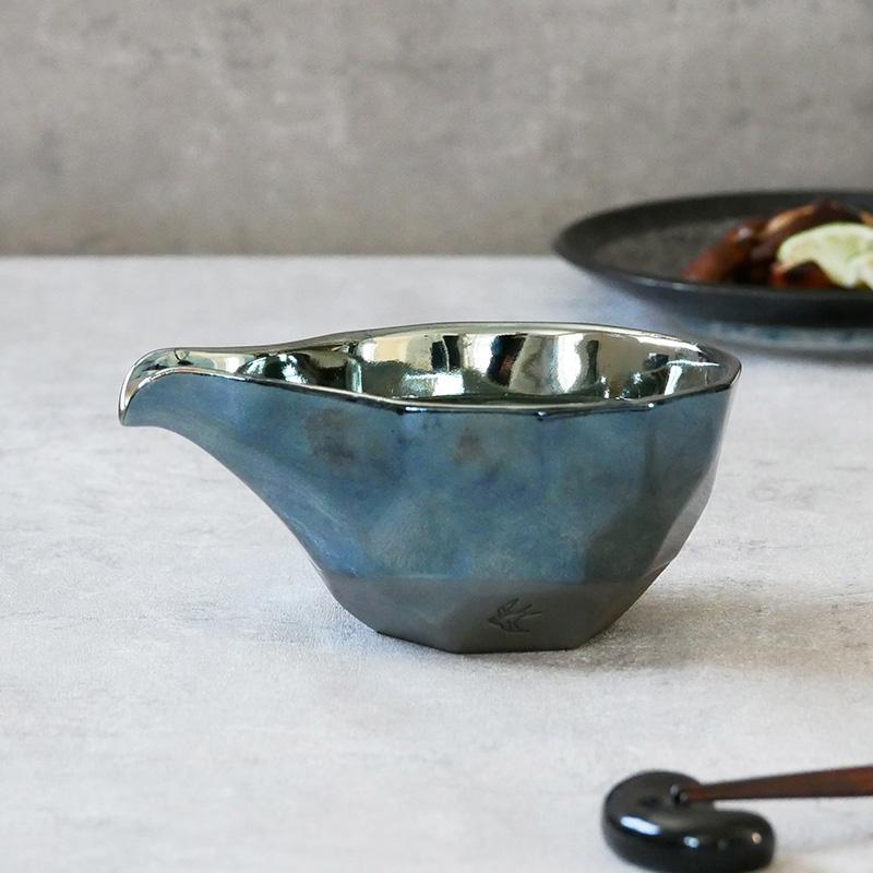 片口酒器 290cc つばめ工房 プラチナブルー酒器 徳利 冷酒 片口 日本酒