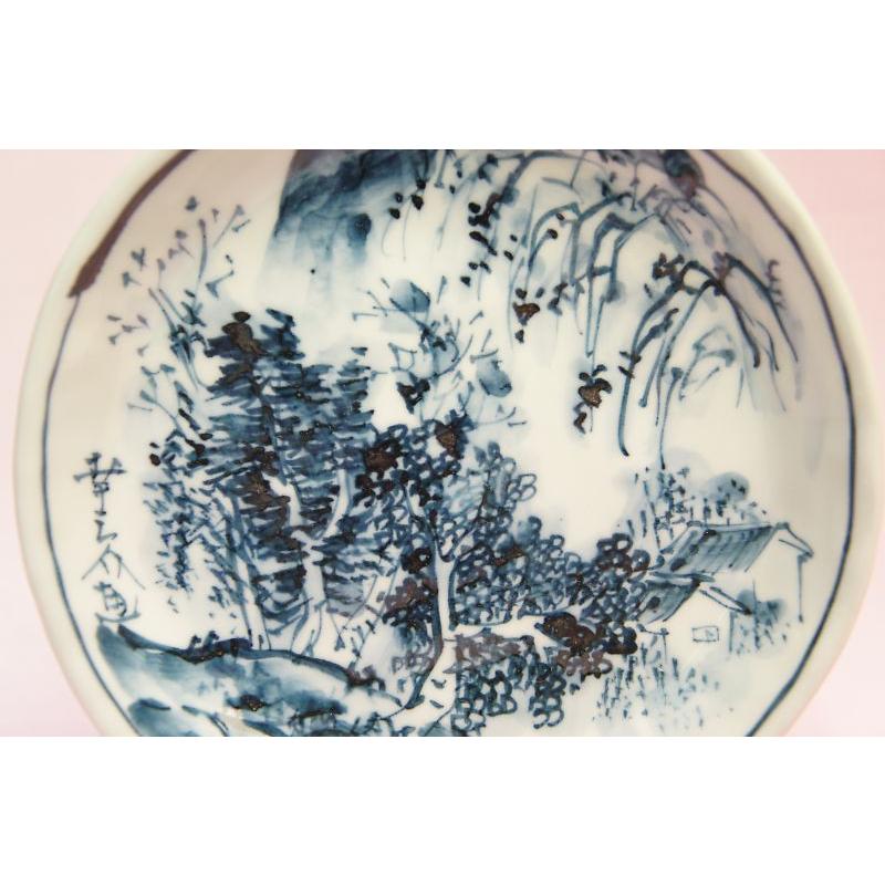 六齋窯 村田幸之介 手捻り絵変わり山水 5寸皿揃 : 食器のみつはた