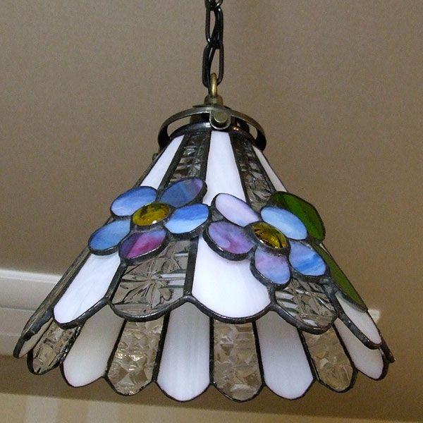 照明器具 天井 吊り下げ ペンダントライト ステンドグラス ガラス