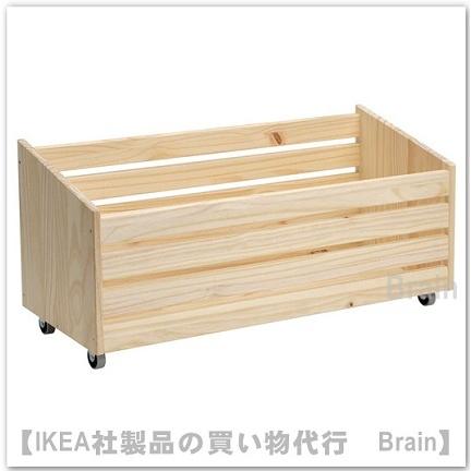 IKEA IVER 木製4段シェルフ 扉付き収納 引き出し付き IKEA IVER 木製4