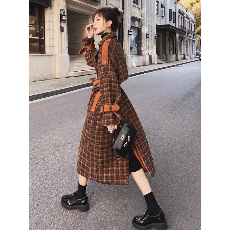 チェスターコート チェック柄 レディース ロングコート コクーンコート
