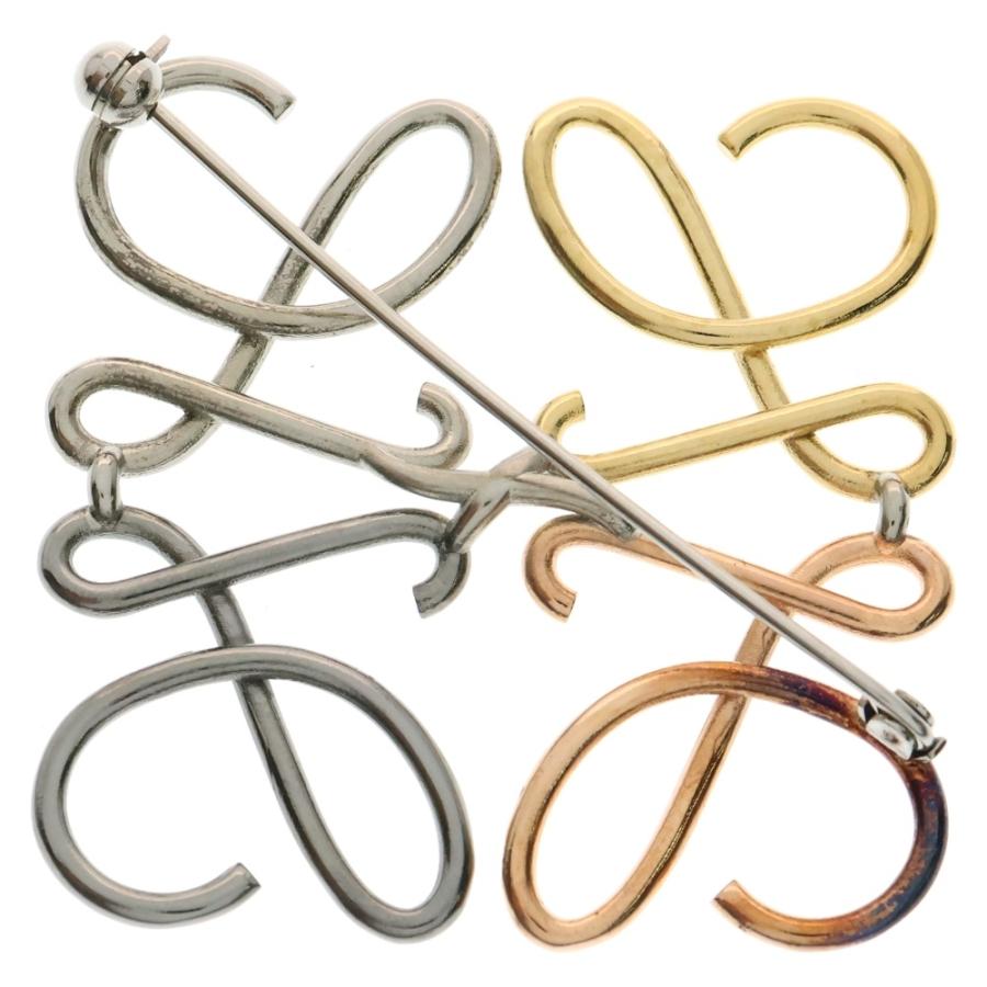 ロエベ LOEWE GP メカノピン チャーム ゴールド ピンク 安全ピン