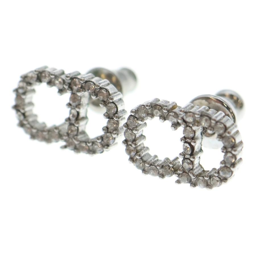y*様 Dior ディオール ピアス Petit CD クリスタル シルバー 美品