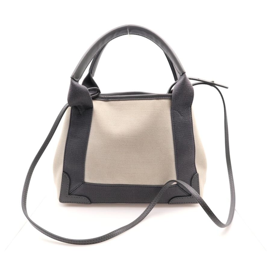 BALENCIAGA（バレンシアガ） ネイビーカバスXS 2WAYトートバッグ 白