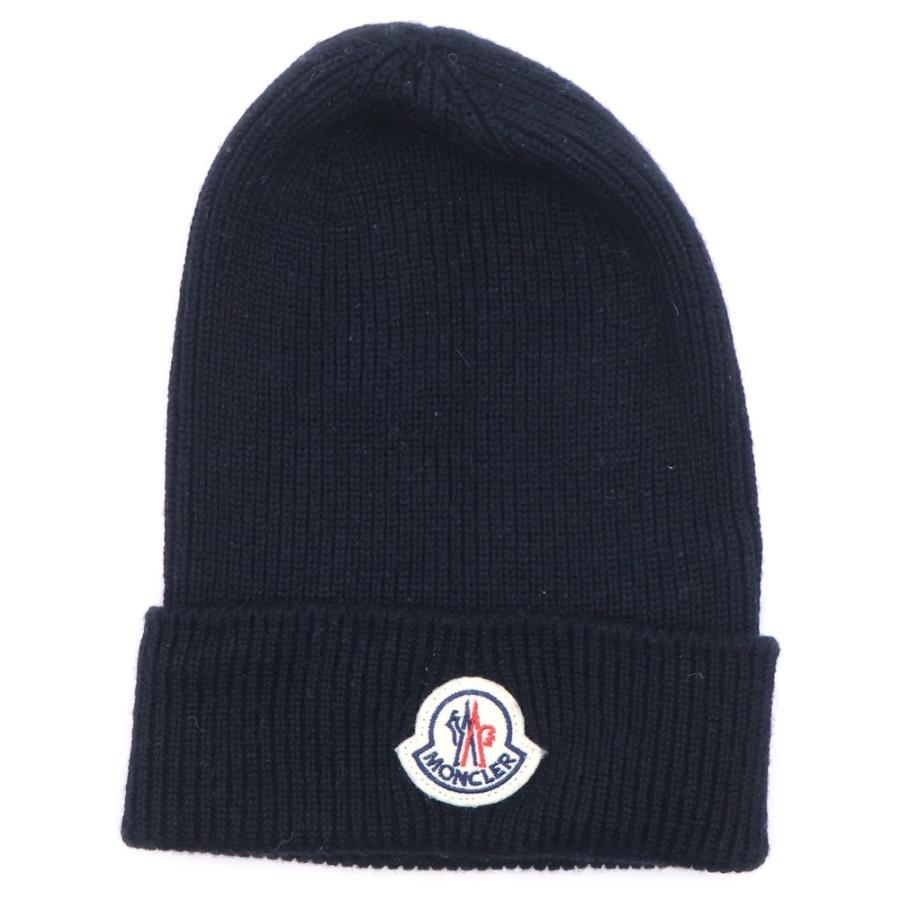 MONCLER（モンクレール） ロゴワッペン ニット帽 ビーニー ウール100