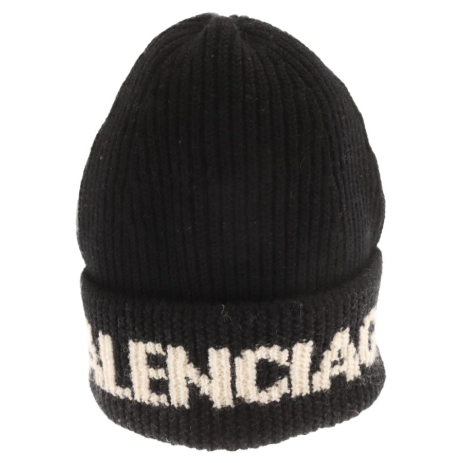 BALENCIAGA（バレンシアガ） 21AW Black Logo Jacquard Beanie ロゴ