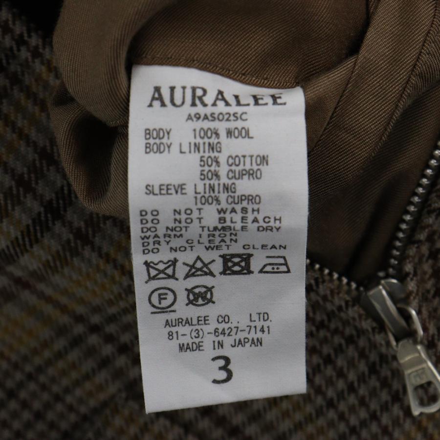 AURALEE（オーラリー） WOOL SERGE CHECK ZIP-UP BLOUSON ウール