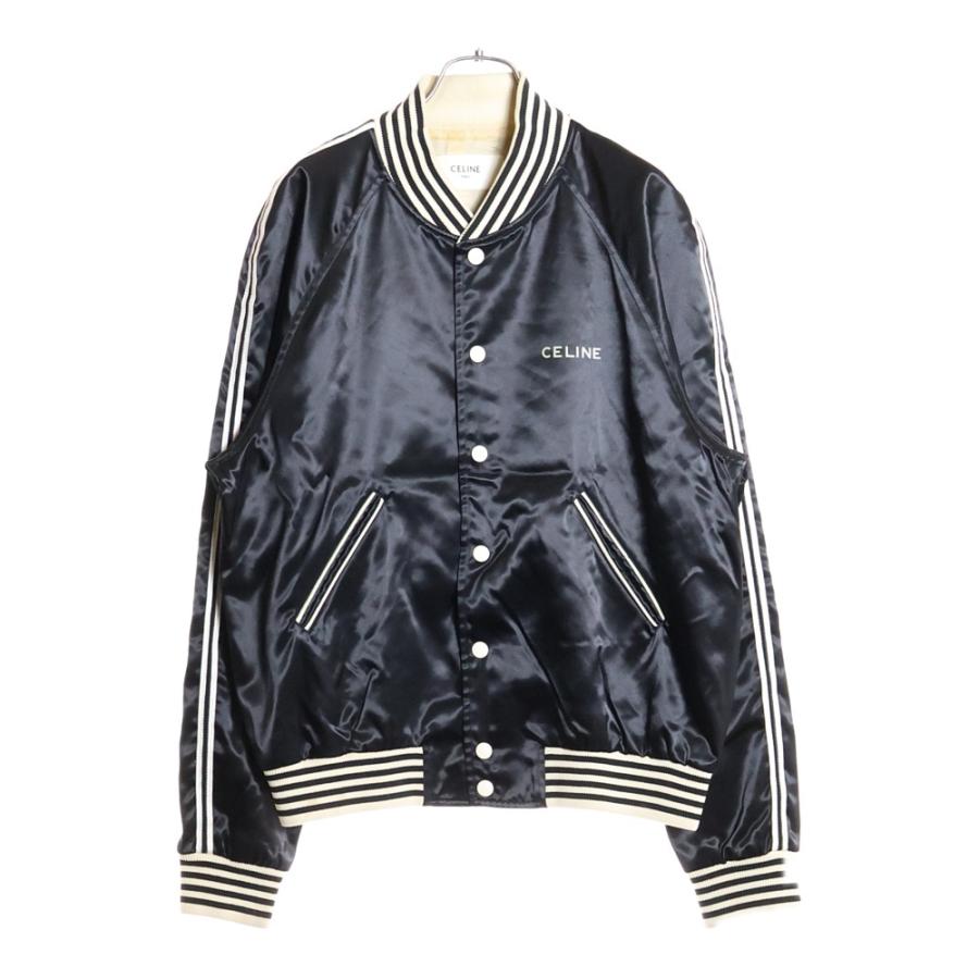 CELINE（セリーヌ） ロゴナイロン テディジャケット ブラック