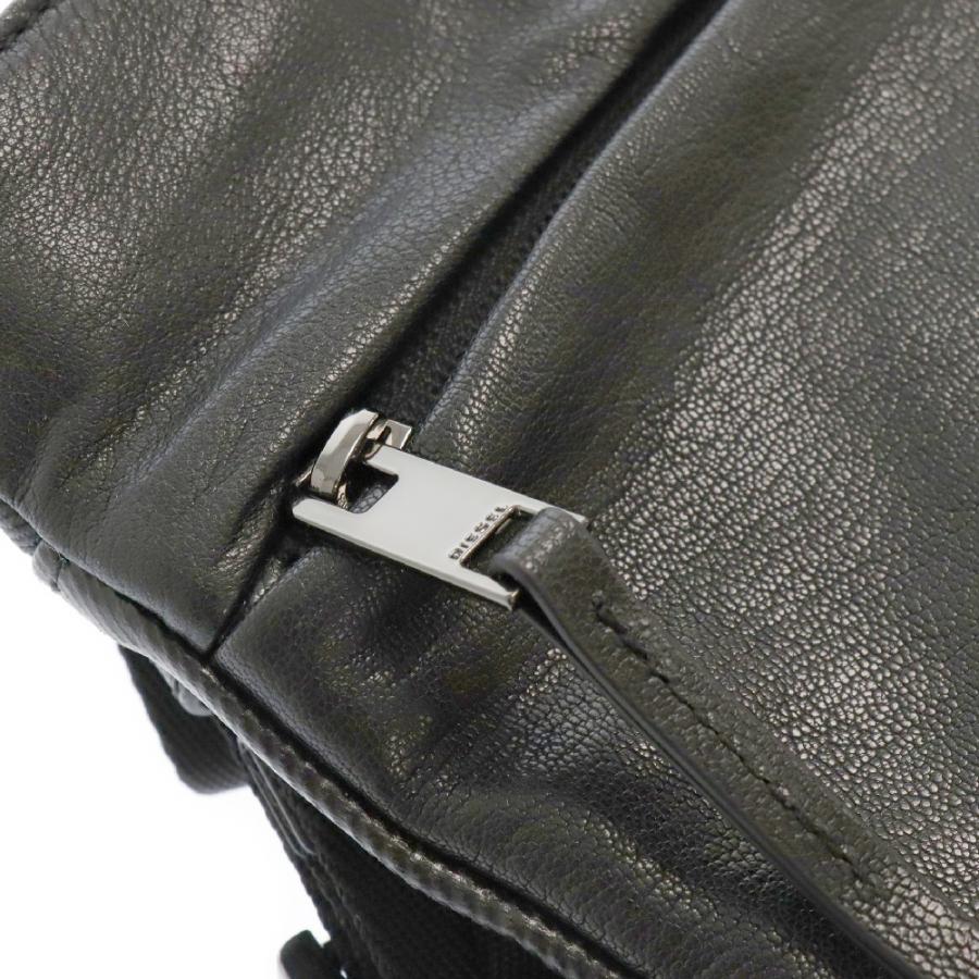DIESEL（ディーゼル） レザー切替ショルダーバッグ ブラック : BRING