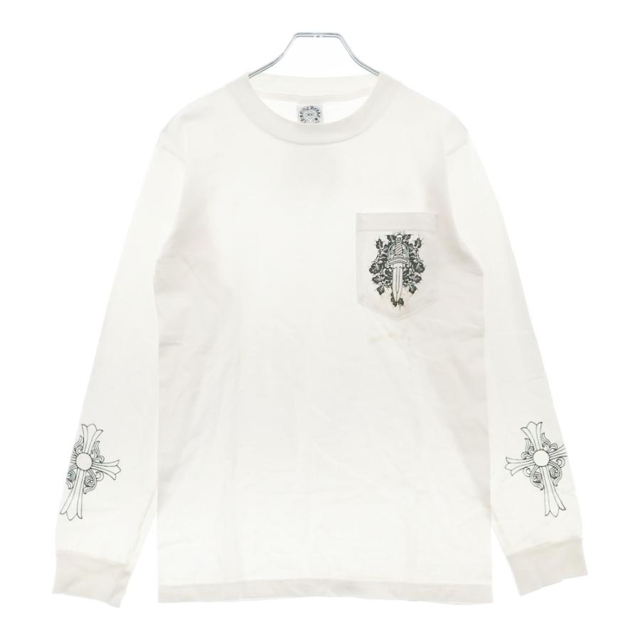 Chrome Hearts ホワイト Tシャツ クロムハーツ トリプルクロスロゴ