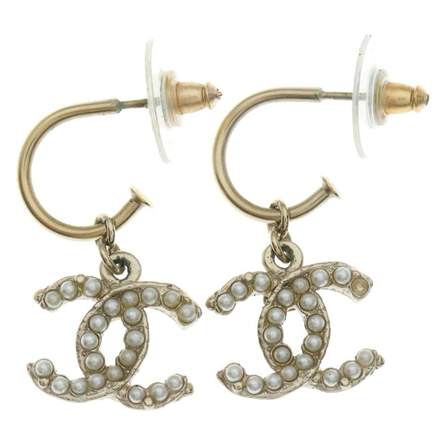 CHANEL（シャネル） ココマーク パールピアス ゴールド GP : BRING