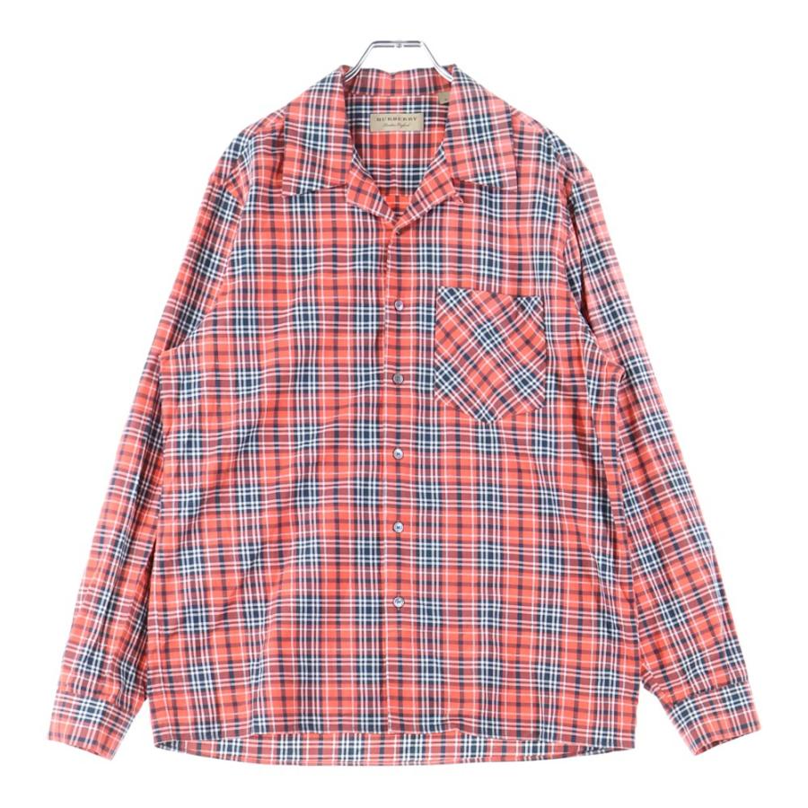 BURBERRY（バーバリー） 胸ポケット 6B チェック柄 オープンカラー