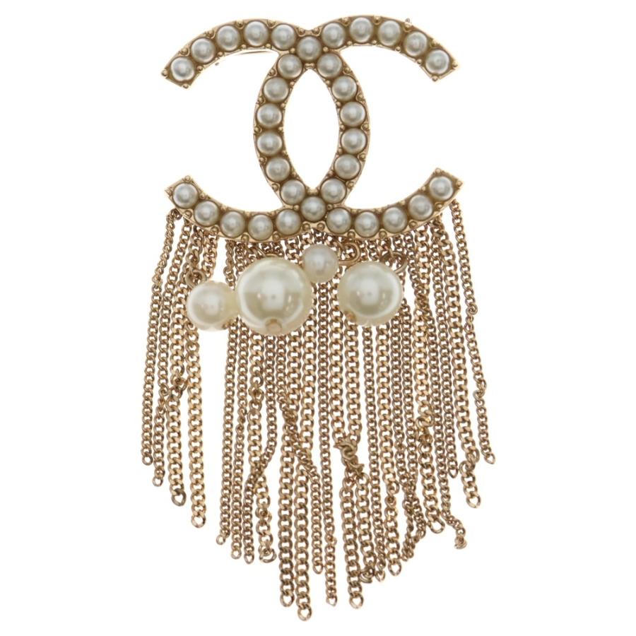 CHANEL（シャネル） ココマーク パール ブローチ ゴールド/ホワイト