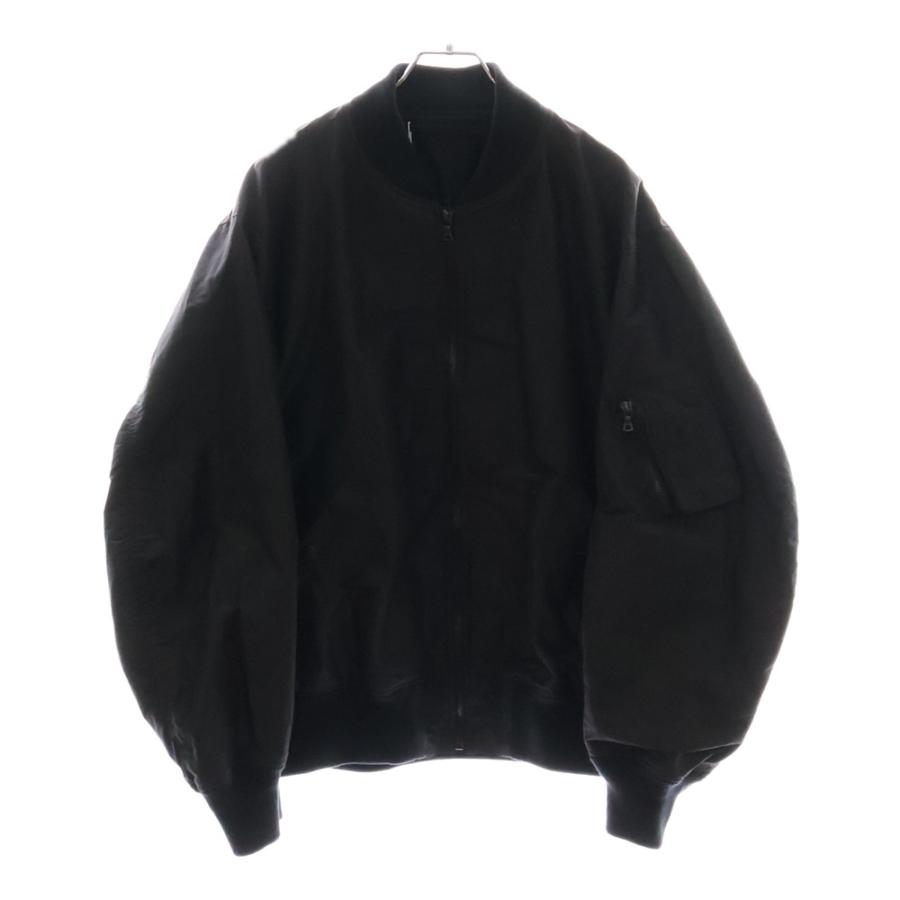 COMOLI（コモリ） 24SS コットンシルクMA-1 ジャケット ブラック Z01