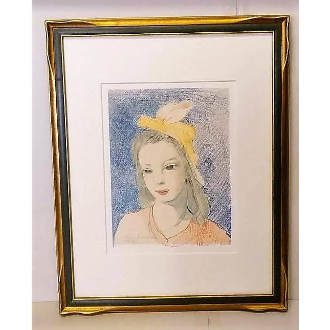 マリー•ローランサン 版画 大型額絵 作品名 少女 直筆サイン 【公式通販】