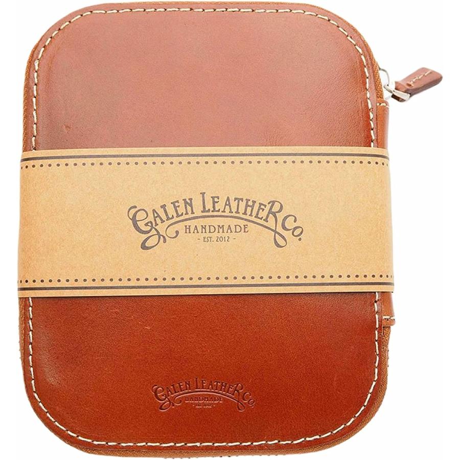galen leather ガレンレザー ペンケース ブラウン ラウンドジップ 10本