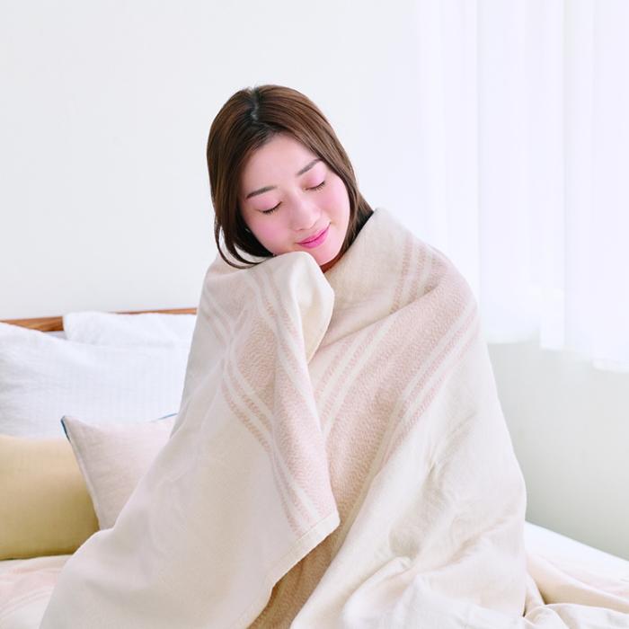 電気掛敷オーガニックコットン毛布 綿100％ 電磁波99％カット ゼンケン
