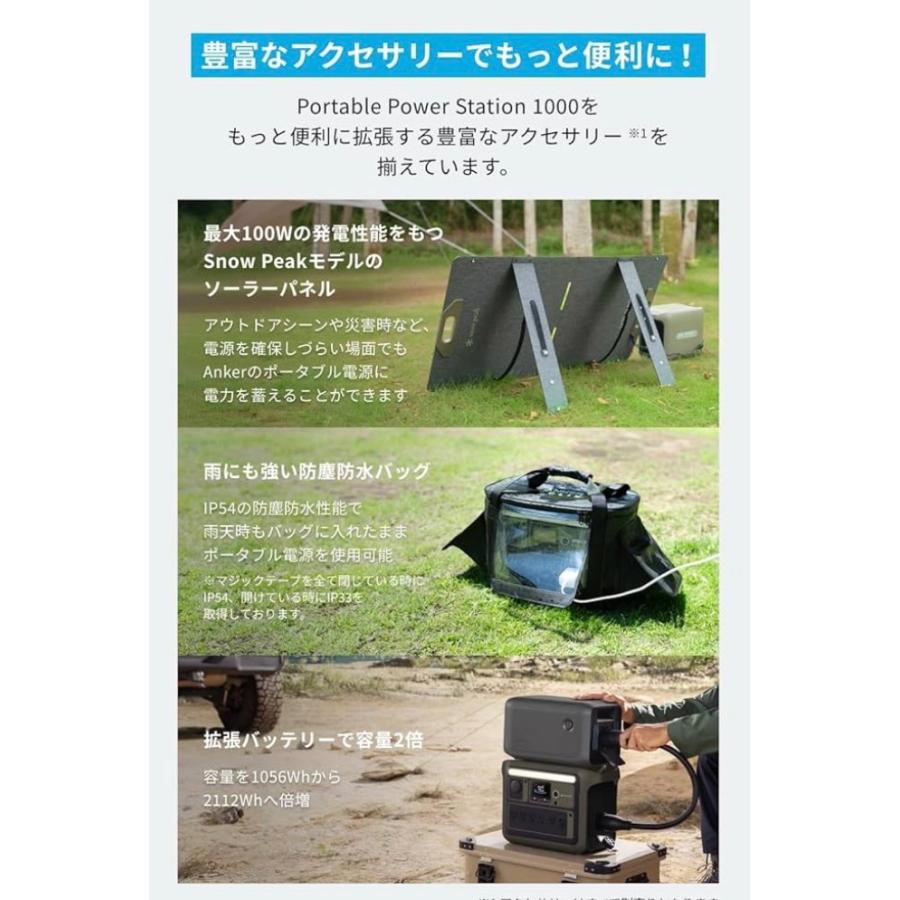 Portable Power Station 1000 ポータブル電源 1056Wh 急速充電 高出力
