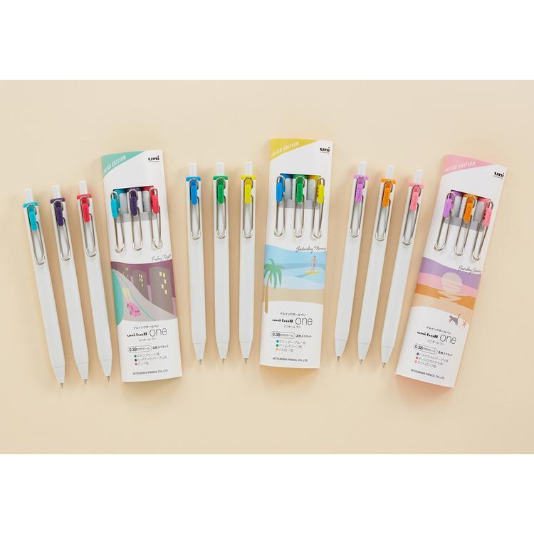 三菱鉛筆 ユニボール ワン 限定 シティポップカラー3色セット 0.38mm
