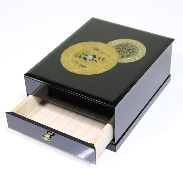 高級・未使用】輪島塗 わじま慶塚 花舟蒔絵 文庫 小物入れ/レター