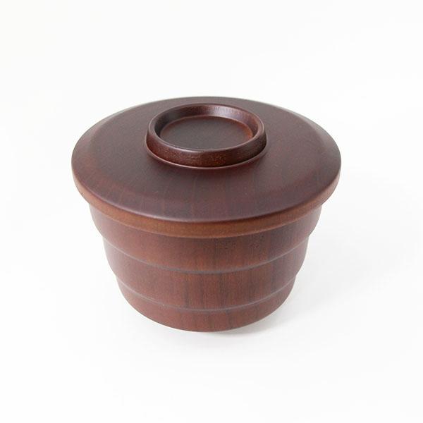 蓋付 飯椀 木製 飯碗 ご飯茶碗 スタッキング ブラウン 和食器 漆器
