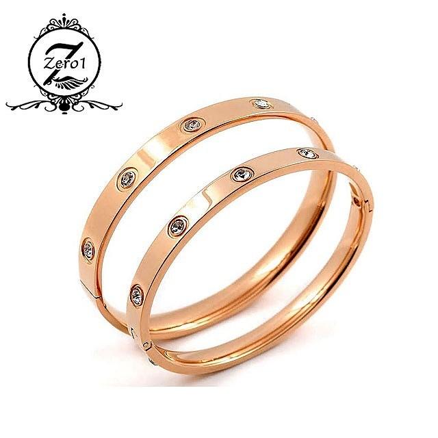 ラブブレス バングル ラブブレスレット キュービックジルコニア ペア