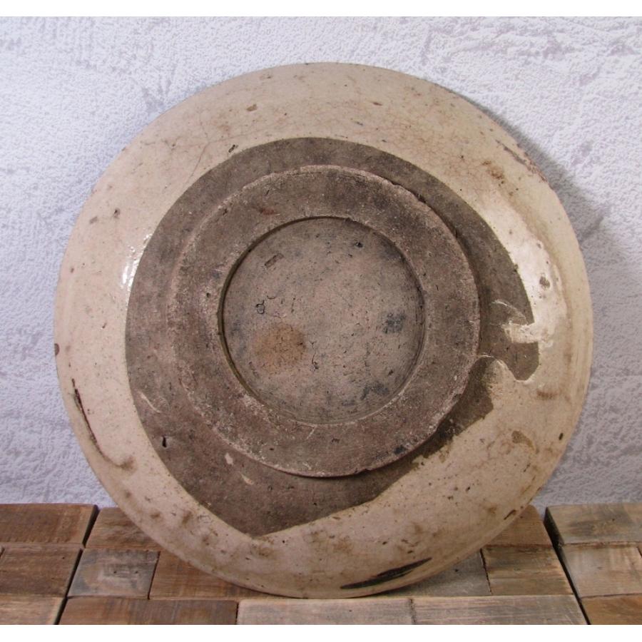 馬の目皿 古瀬戸 江戸 時代物 骨董品 古瀬戸 馬の目 大皿 26.5cm 実用