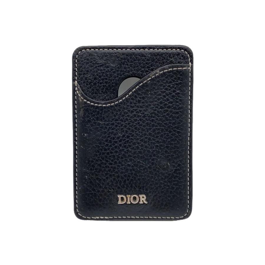Dior HOMME◇マグネットカードホルダー/カードケース/レザー/BLK